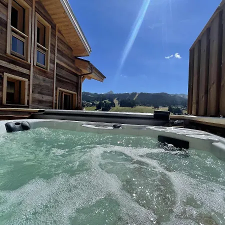 Duplex Pen Men - Les Gets, Proche Du Centre, Jacuzzi, Superbe Vue 아파트 레게츠